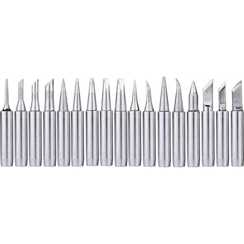 17Pcs Soldering Tips Kit 900M Lead-Free Solder Iron Tip Welding Replacement Accessories for Hakko Yihua Solder Station