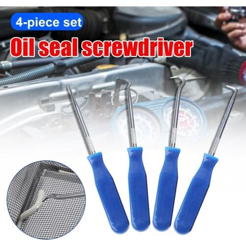 4Pcs 135mm Car Auto Vehicle Oil Seal Screwdrivers Set O-Ring Seal Gasket Puller Remover Pick Hooks Tools