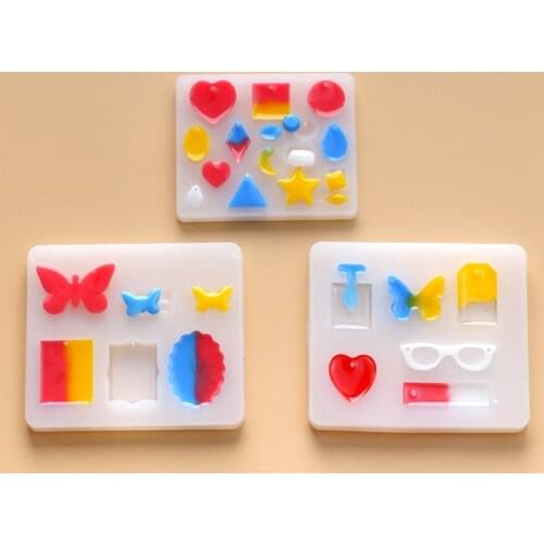 NOT AS LONG diy epoxy mold 3 perfume butterfly diamond pendant silicone mold making mirror mold personality handmade jewelry