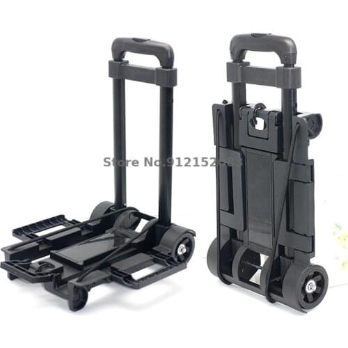 Stall Small Carts Black Carts Folding Portable Grocery Shopping Carts Supermarket Shopping Carts Carts Luggage Carts