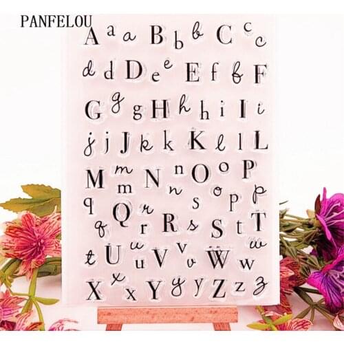 PANFELOU 10.5x15.5cm Case letter Transparent Silicone Rubber Clear Stamps cartoon for Scrapbooking/DIY Easter wedding