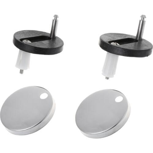 2Pcs Top Fix WC Toilet Seat Hinges Fittings Quick Release Hinge Screw