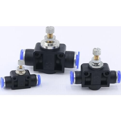 4 6 8 10 12 mm OD Speed Controller Air Pneumatic flow Speed Control Valve
