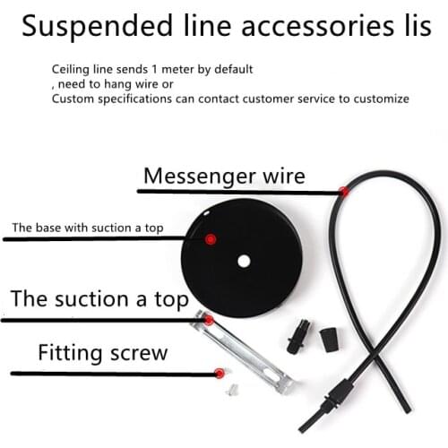 Clear down light chandelier wire chandelier wire black modified lamps clothing store bar corridor lighting accessories