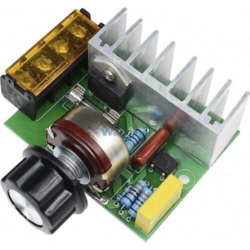 4000W 0-220V AC SCR Electric Voltage Regulator Motor Speed Controller Dimmers Dimming Speed with Temperature Insurance