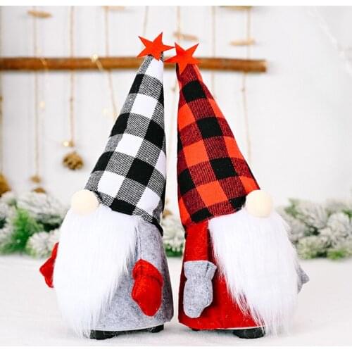 Christmas Electric Gnome Plush Doll Faceless Doll Party Props with Hooded Doll Home Christmas Gnomes Decor For Home 2020ing