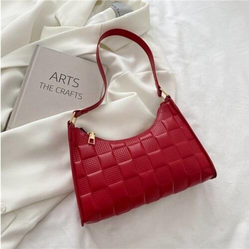 2021 Lady Retro Casual Womens Totes Shoulder Bag Fashion Exquisite Shopping Underarm Bag PU Chain Handbags for Women