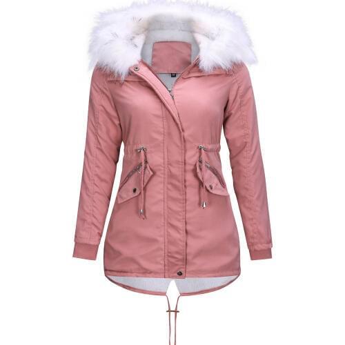 Winter Overcoats Women Jacket Long Warm Thick Female Casual Military Fur Tops Jackets Coats Dropshipping