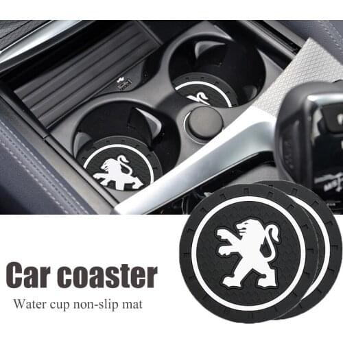 Car Coaster Cup Holder Non-slip Mat Interior Car Styling For Peugeot 308 307 206 207 3008 406 407 408 4008 5008 Auto Accessories