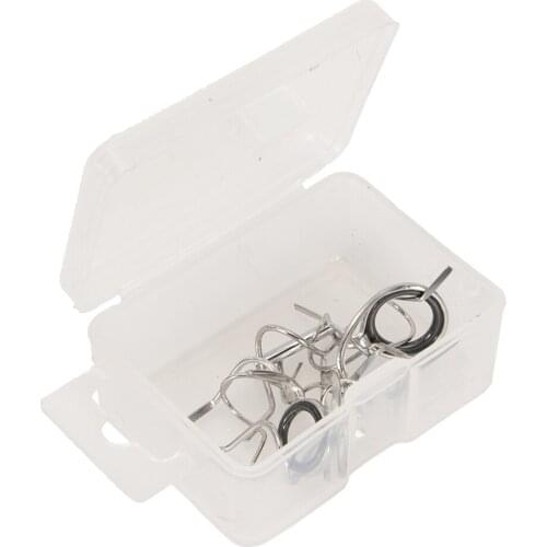 1 Set Fishing Rod Pole Guide Eye Stainless Steel Fly Fish Mixed Rings Repair Kit Fishing Tools Hook