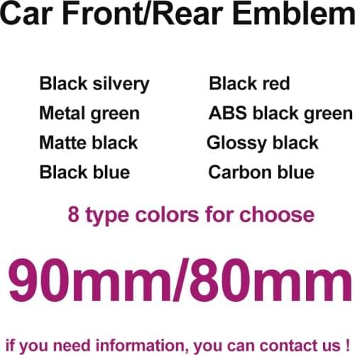 2pcs/set 90mm 80mm for Skoda Car Styling 9CM 8CM Auto Car Accessories Hood Front Grille Label Trunk Boot Rear Sticker Covers