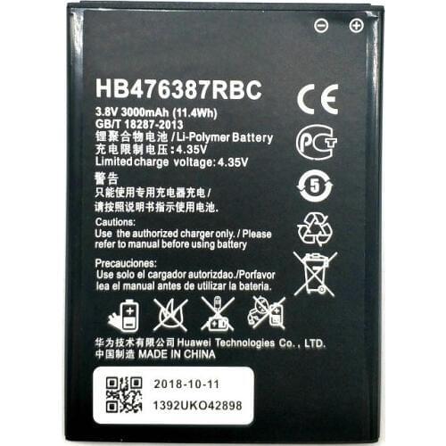 2019 New High Quality 3000mAh HB476387RBC Replaclement Battery For Huawei Honor 3X G750