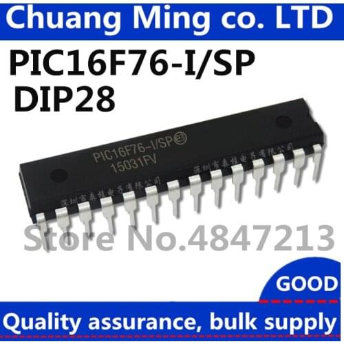 50pcs/lot PIC16F76-I/SP PIC16F76 DIP-28 In Stock