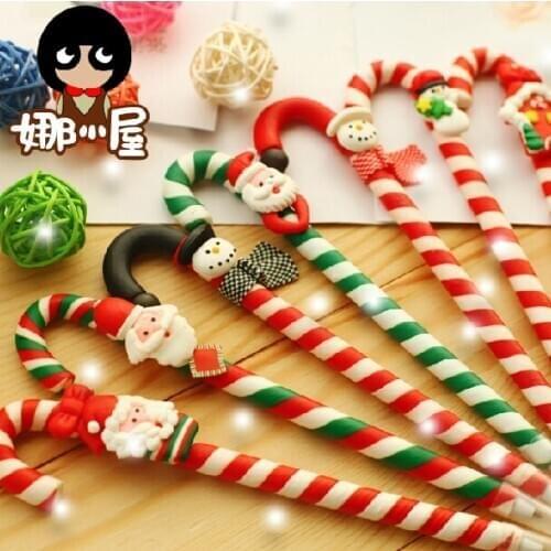 8pcs/lot Creative Stationery Santa Claus cartoon ballpoint pen new year christmas decoration natal navidad christmas decorations