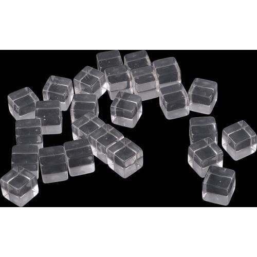 25x Acrylic Transparent Dices Set Square Blocks for MTG TRPG DND Party Games