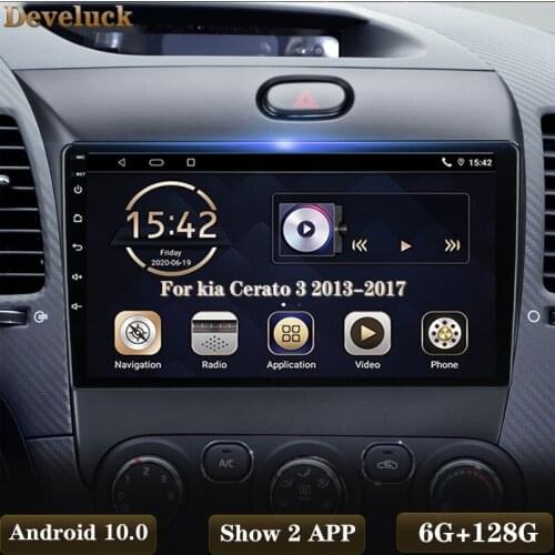 2 din Android 10.0 Car Radio Multimedia Video Player For Kia Cerato 3 K3 YD Tuner Forte 2013-2017 2din RDS Stereo GPS Navigation