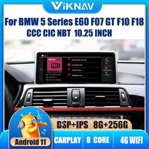 Android 11.0 Car Radio For BMW 5 series E60 E07 GT F10 F18 CIC CCC NBT 2005-2017 GPS Navigation DVD Multimedia Player auto 2din