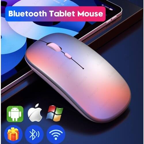 Blatann Bluetooth Mouse For Ipad Samsung Huawei Lenovo Android Windows Tablet Rechargeable Wireless Mouse For Computer Macbook