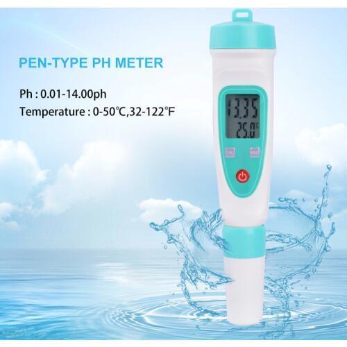 Digital PH Meter Ph-20/ph-220/ph-20w/ph-220w Ph Tester Portable 0-14 PH Pen Type Precision Instrument With 3 Pcs Ph Buffer Power