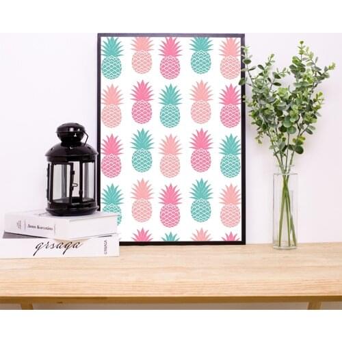 Colorful pineapple Print Wall Oil Painting Picture Wall Pictures For Bathroom Schilderijen Voor Woonkamer Aan De Muur