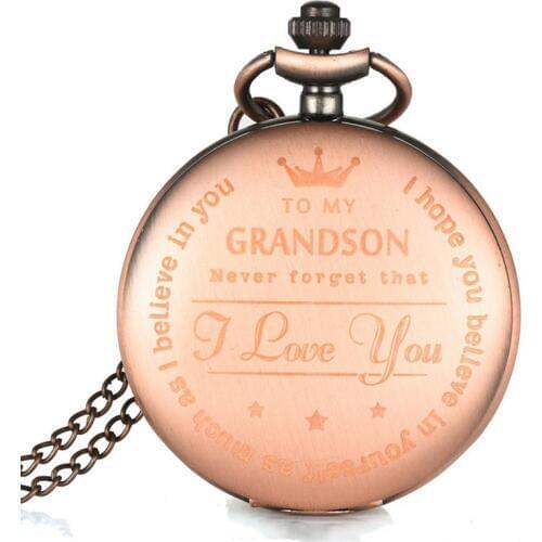 Fathers Day Vintage Chain Retro Pocket Watch Necklace For Grandpa Dad Gifts Casual Classical Memorial Watches Male clock