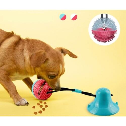 Pet Toy Dog Sucker Cup Dog Supplies Toys for Small Dogs Leaking Food Resistant To Chewing Teeth Toy Ball Suction Dogs Toys Pets