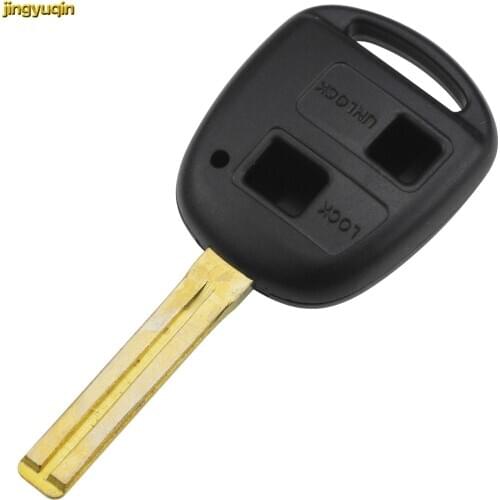 Jingyuqin 15ps Remote Car Key Shell Case Toy48 Uncut Blade 40mm For Toyota Land Cruiser Camry Corolla FJ 2 3 Buttons Replacement