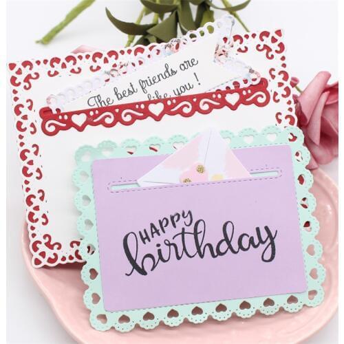 YPP CRAFT Pocket Tag Border Metal Cutting Dies Stencils for DIY Scrapbooking/photo album Decorative Embossing DIY Paper Cards