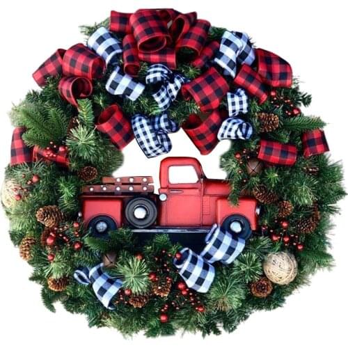 Creative Christmas Door Wreath Christmas Decoration Artificial Garland Wreaths For Car Home Window Wall Decoration High Quality