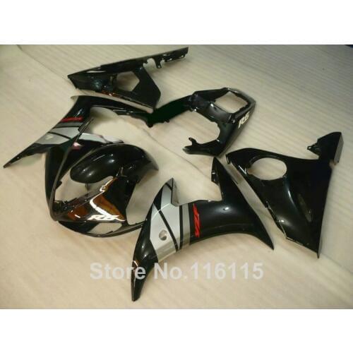 Hot sale ABS fairing kit for YAMAHA R6 03 04 05 silver black YZF R6 2003 2004 2005 fairings set 2352