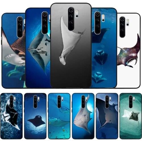 Animal manta ray black Silicone Phone Case For Redmi note 9 8 7 Pro S 8T 7A Cover