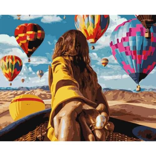 Olieverfschilderij Van Nummers Bloem Op Canvas Set Decor Voor Painting By Number Handgeschilderd Gift Romantic Backholding Hands