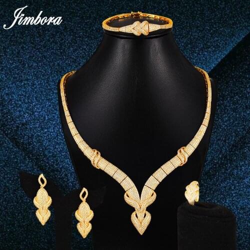 GODKI Simulated Romantic Bridal Jewelry Sets Necklace Bracelet Earrings Ring Sets Bridal Wedding Jewelry Parure Bijoux Femme