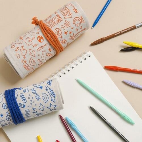 Monami 24/36/48 Water Color Drawing Pens Kit with Carrying Pen Bag Multi Fine Liner for Marker Writing School Art F6395