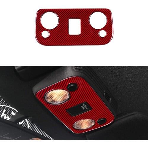 Sticker Carbon Fiber Front Reading Light Lamp Trim Cover Accessories for Ford Mustang 2015 2016 2017 2018 2019 2020