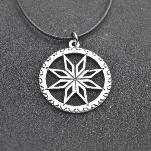 Nostalgia Alatyr Shield Slavic Pendant Amulet Round Pendants Necklaces Witch Jewelry Making