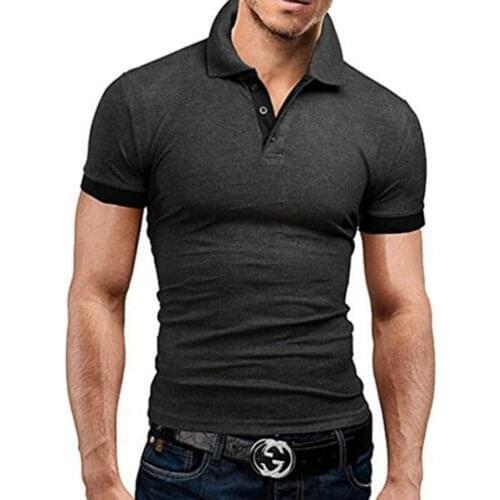 2019 Solid Color Mens Polo Shirt High Quality Mens Cotton Short-Sleeved Shirt Summer Shirt Large Size S-5XL