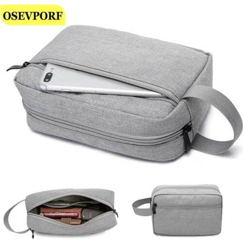 Portable Power Bank Bag Phone Hard Disk Protection Storage Bags USB Gadgets Cable Wire Organizer Gray Small Handbag Zipper Pouch