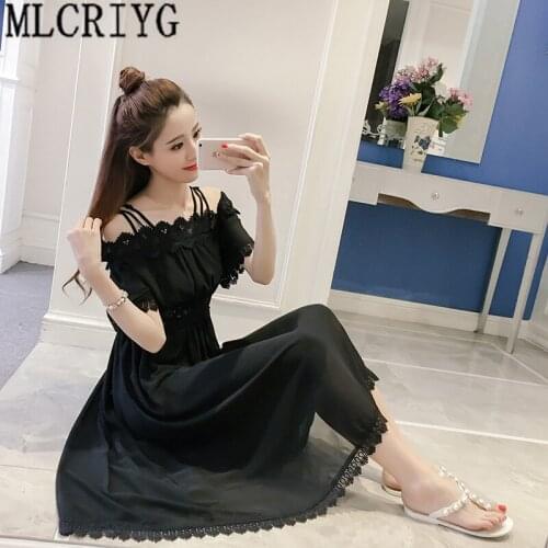 Plus Size 4XL 2020 Summer Dress Women Off Shoulder Beach Dresses Black Sex Chiffon Long Dress Vestidos De Festa Tops Hot LX74
