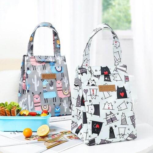 Lunch Bag Fashion Print Floral Multicolor Cooler Bags Women Waterpr Hand Pack Thermal Breakfast Box Portable Picnic Travel