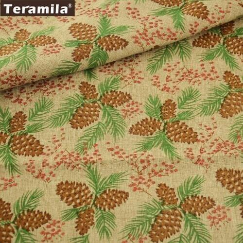 Teramila Fabric 50cmx150cm Printed Composite Fabric Meter Cloth DIY For Christmas Bell Doll Pillows Home Decoration Ornament