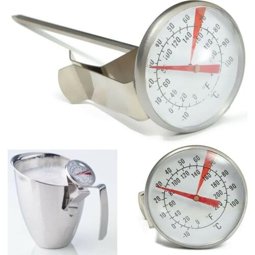 Stainless Steel Coffee Milk Frothing Candy Liqued Thermometer Probe Jug Kitchen