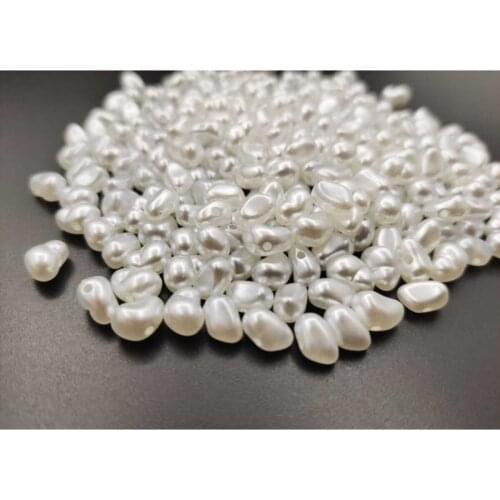 Trapezoid Pearl Formless Pearl White 50 Pcs (6*9 Mm)