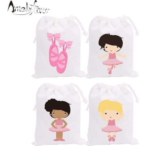 Ballerinas Theme Party Bags Candy Bags Gift Bags Ballet Shoes Girls Decorations Grand Event Birthday Party Container Supplies