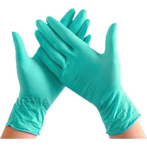 Green Disposable Gloves 100 20 50 Pcs Synthetic Nitrile Gloves Small Large Man Woman Home Work Safety S M L Latex Powder Free