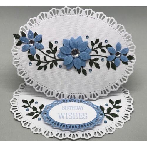 ZFPARTY Lace Oval Frame Metal Cutting Dies Stencils for DIY Scrapbooking/photo album Decorative DIY Paper Cards