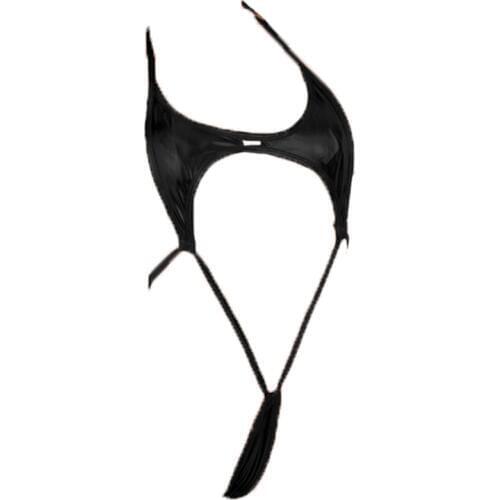 Women Hot Sexy Costumes Pu Leather Sexy Lingerie Backless Dessous Pole Dance Underwear Fantasias Erotic Costume Sex Clothes