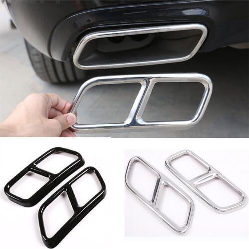 2 up 4 Stainless steel For Mercedes Benz S Class W221 W222 R Class W251 Car Rear Exhaust Tail Pipe Cover Trim Muffler Accessory