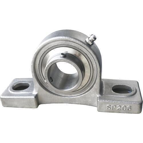 2PCS SUCP206 SUCP206-20 UCP206 Stainless Steel Pillow Block Bearing Unit