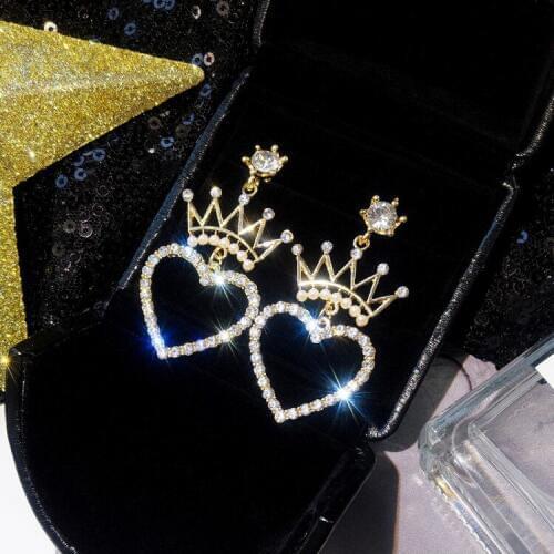 2021 Fashion jewelry Simple temperament earrings female Crystal from Swarovskis 2 Colors Fit Women and female For Wedding